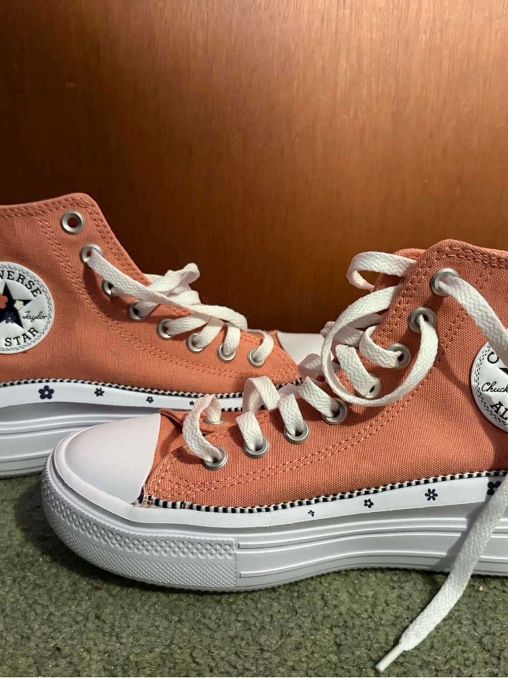 Converse Orange Low Top Sneakers
